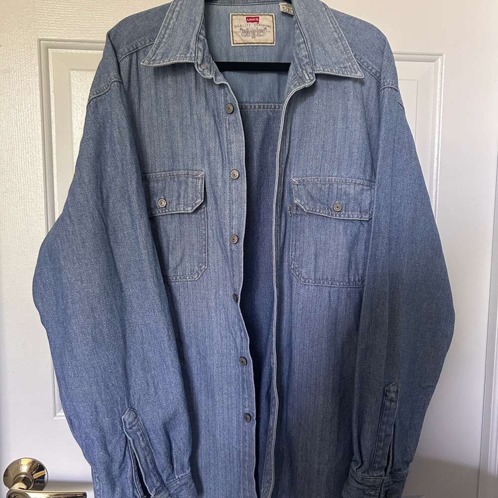 VTG 90s SilverTab Levi's Light Blue Button-Up Shirt XL